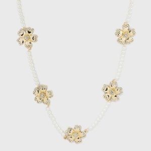 SUGARFIX by BaubleBar Gold and Pearl Butterfly Necklace